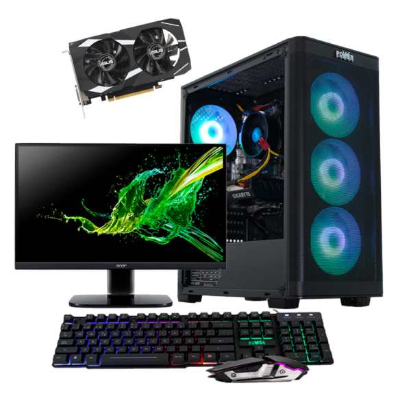 COMBO RYZEN 5 5500X3D RAM DDR4 16GB RGB 512GB M.2 RTX 3050 6GB MONITOR 24"