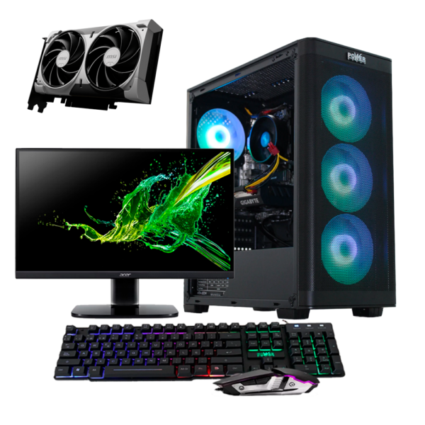 COMBO RYZEN 5 5500X3D RAM DDR4 16GB RGB 512GB M.2 RTX 5050 8GB MONITOR 24"