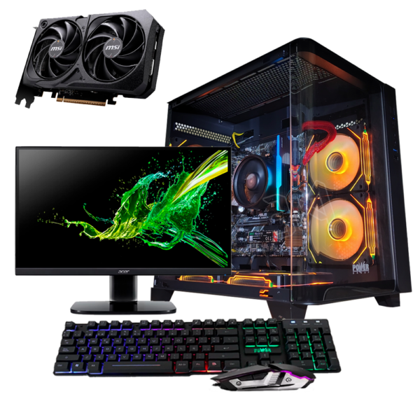 COMBO RYZEN 7 8700F RAM DDR5 32GB 512GB M.2 RTX 5060 8GB MONITOR 24"